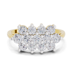 1.02 Carat Diamond Cluster Bloom Promise Engagement Ring