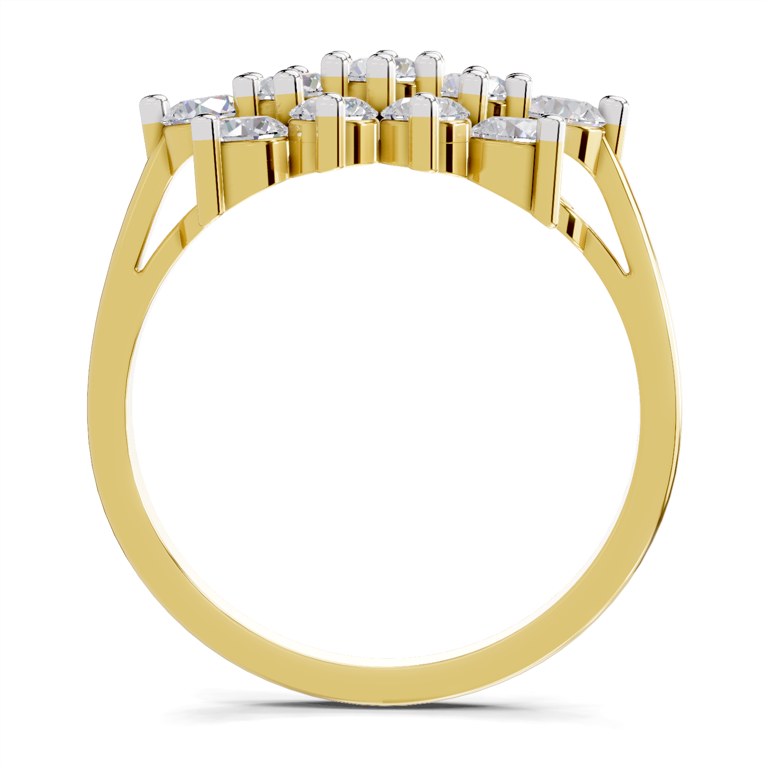 1.02 Carat Diamond Cluster Bloom Promise Engagement Ring