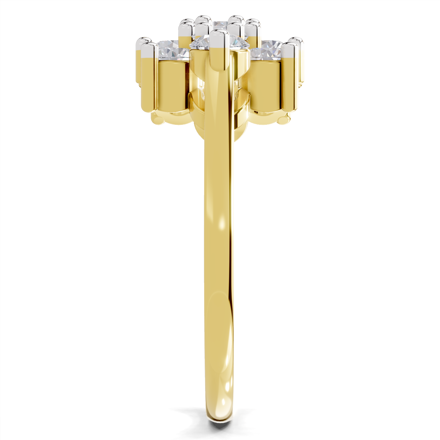 1.02 Carat Diamond Cluster Bloom Promise Engagement Ring