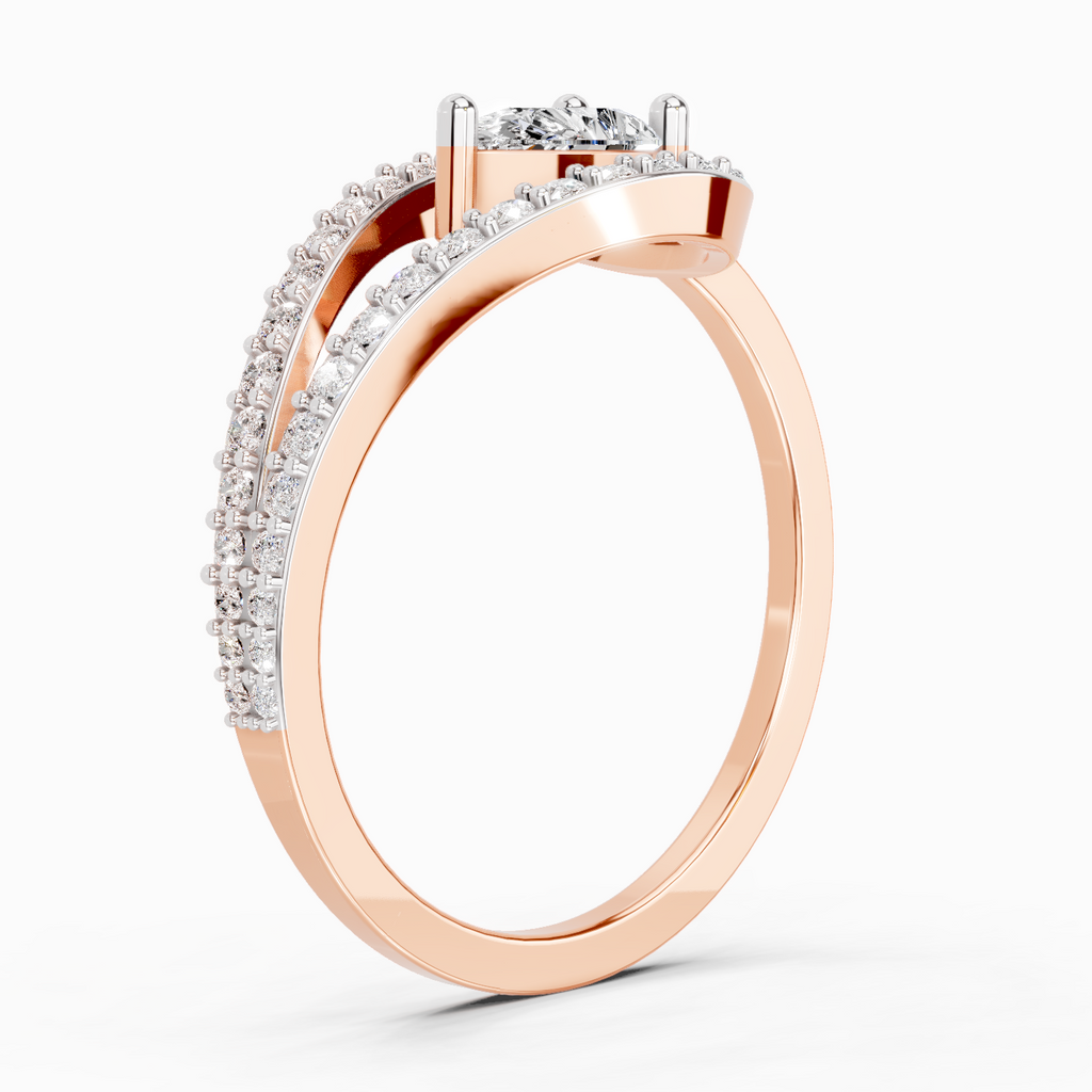 0.72 Carat Pearluxe Halo Promise Engagement Ring