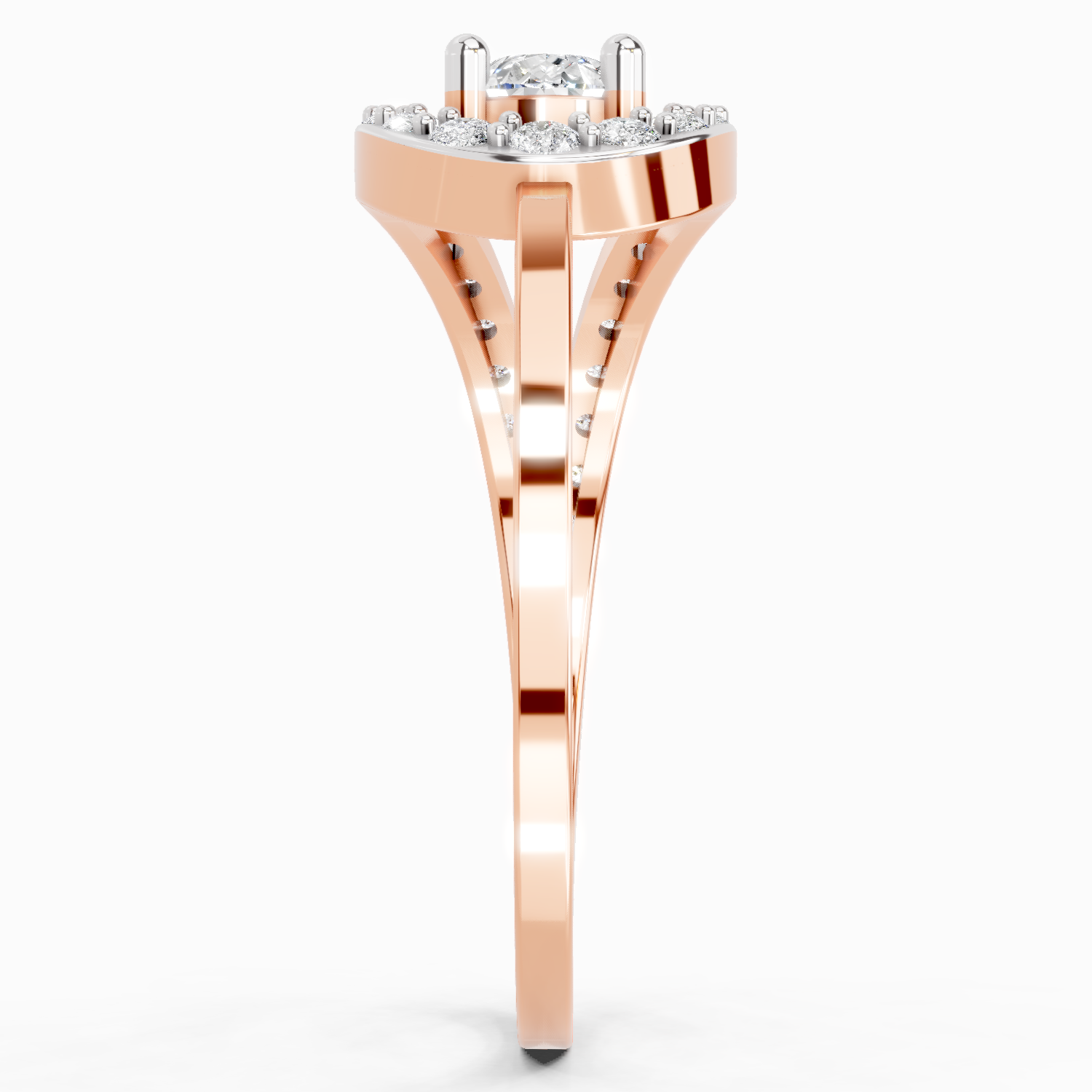 0.72 Carat Pearluxe Halo Promise Engagement Ring