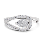 0.72 Carat Pearluxe Halo Promise Engagement Ring