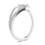 0.72 Carat Pearluxe Halo Promise Engagement Ring
