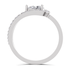 0.72 Carat Pearluxe Halo Promise Engagement Ring
