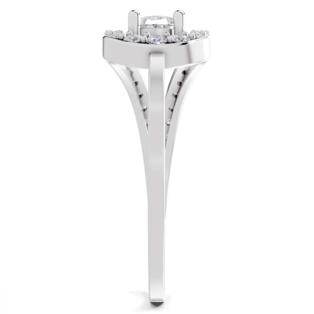 0.72 Carat Pearluxe Halo Promise Engagement Ring