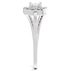 0.72 Carat Pearluxe Halo Promise Engagement Ring