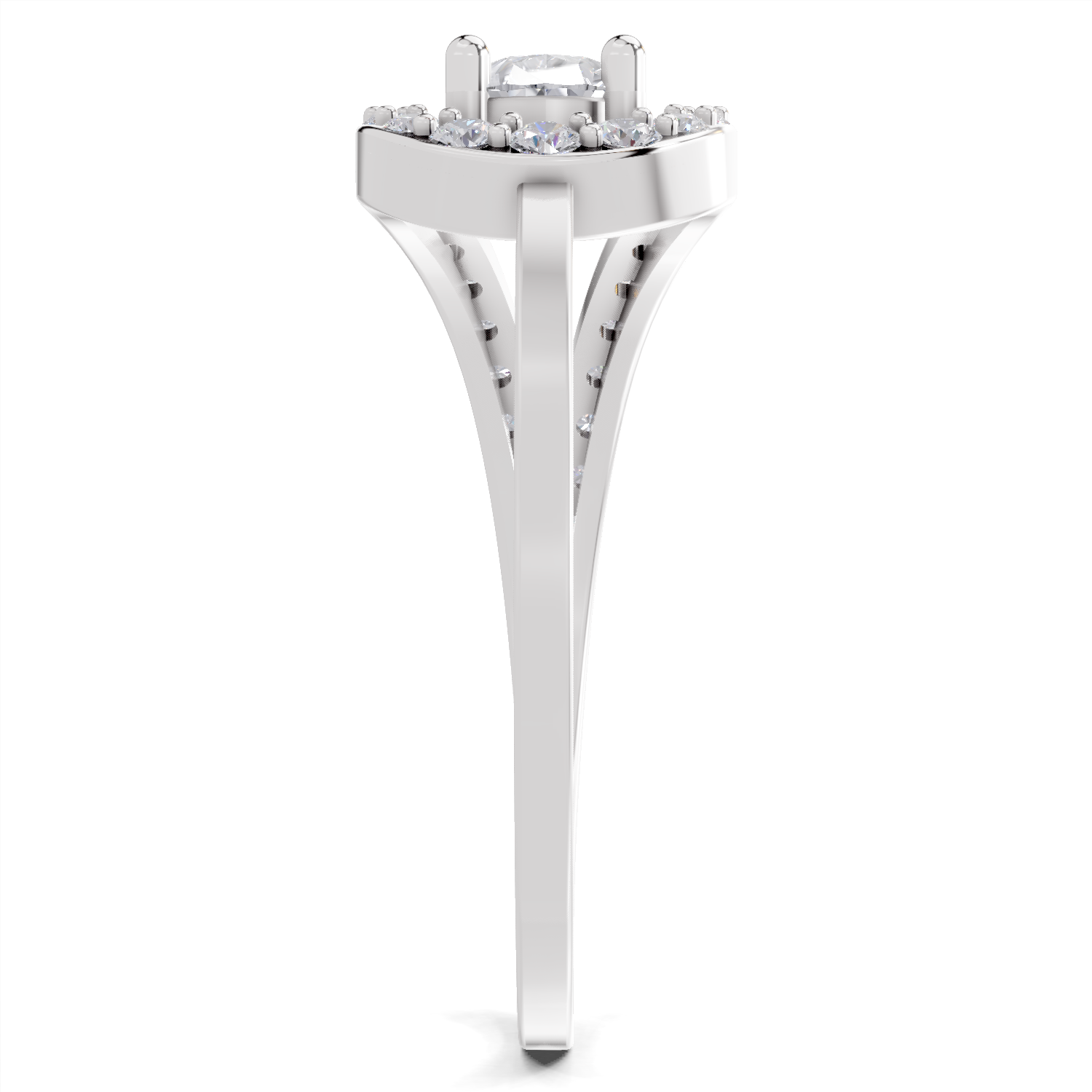 0.72 Carat Pearluxe Halo Promise Engagement Ring