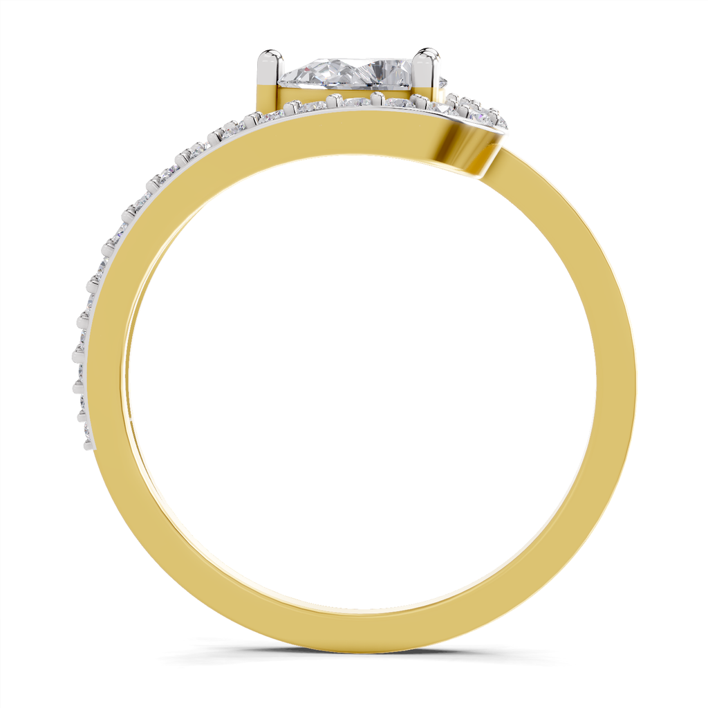 0.72 Carat Pearluxe Halo Promise Engagement Ring