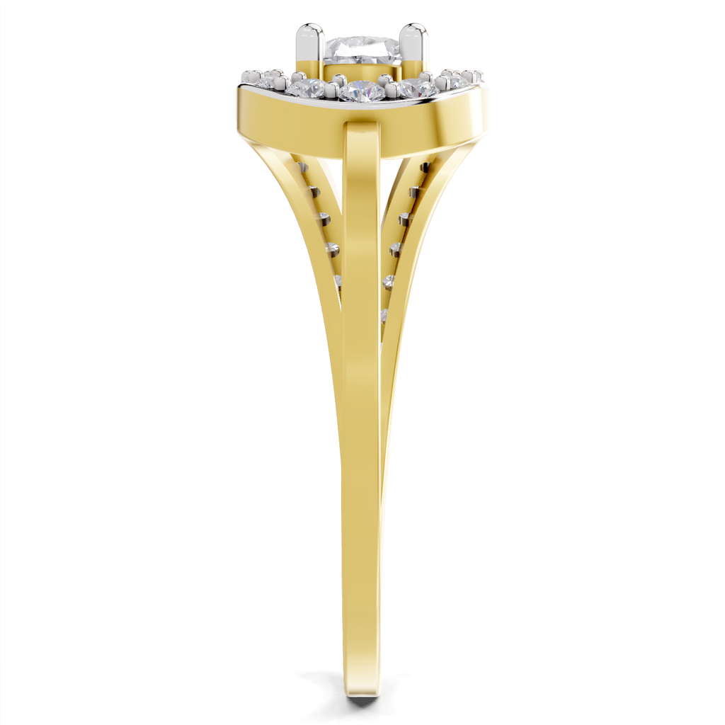 0.72 Carat Pearluxe Halo Promise Engagement Ring