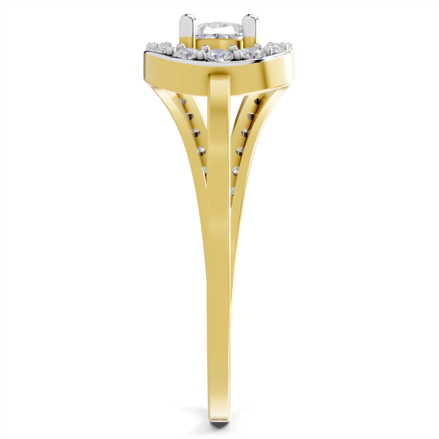 0.72 Carat Pearluxe Halo Promise Engagement Ring