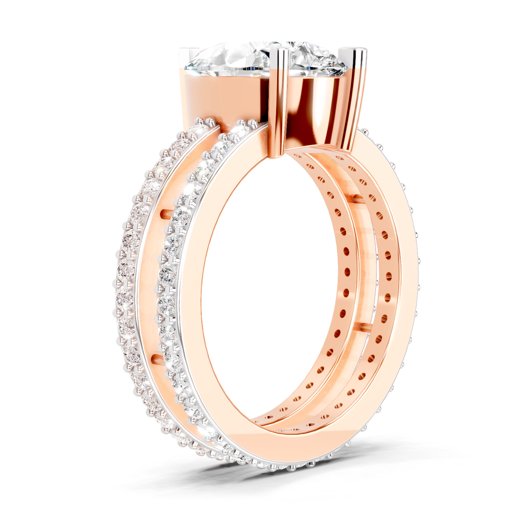 3.98 Carat Pear Shape Diamond Engagement Ring