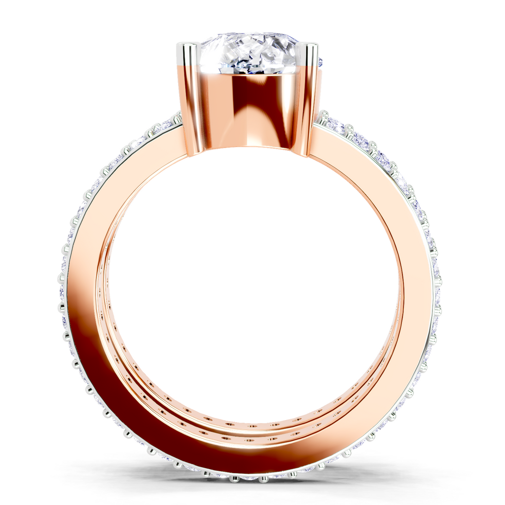 3.98 Carat Pear Shape Diamond Engagement Ring