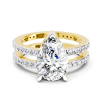 3.98 Carat Pear Shape Diamond Engagement Ring