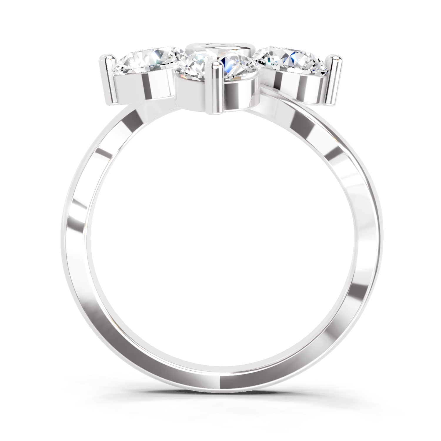 1.63 Carat Round Four Stone Ring