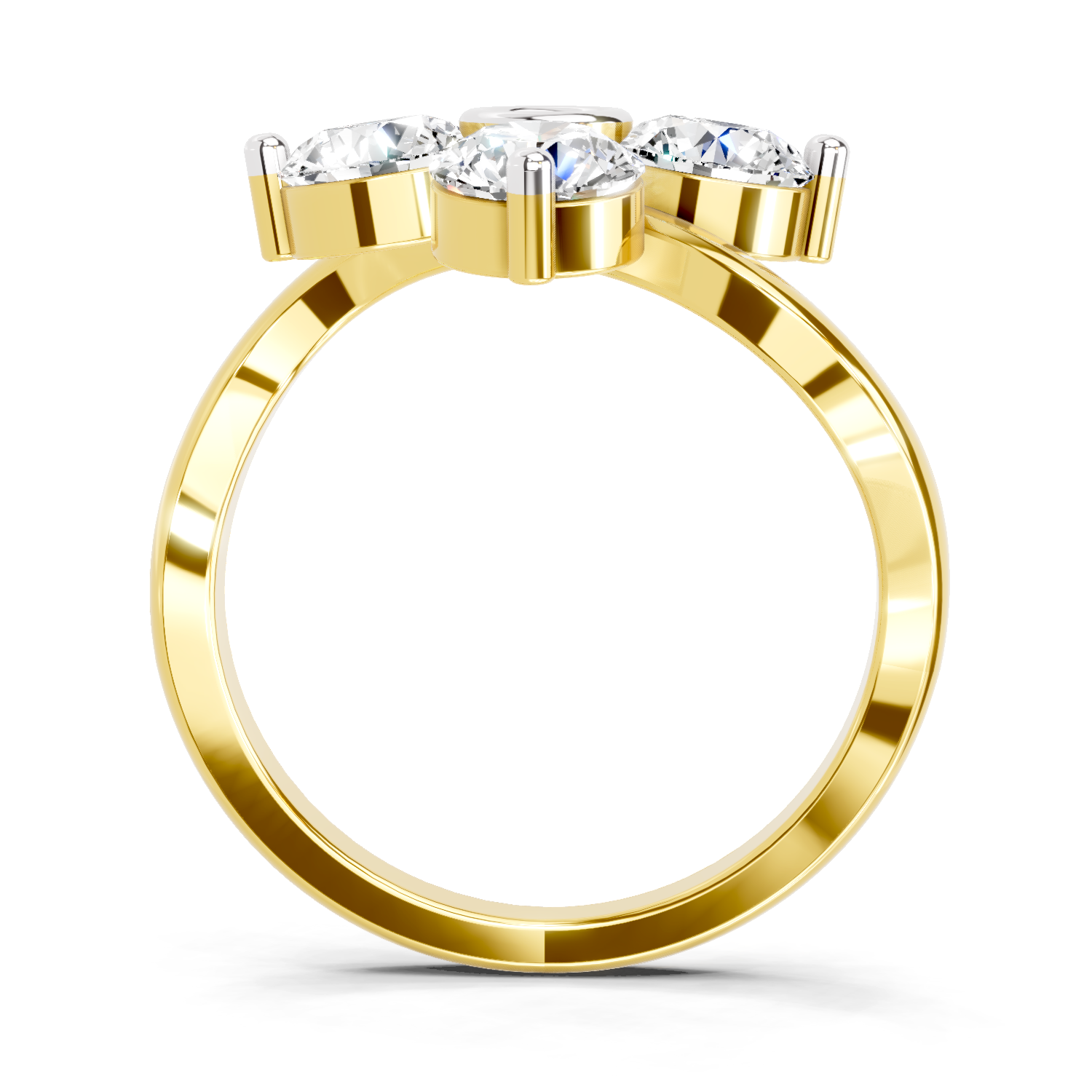 1.63 Carat Round Four Stone Ring
