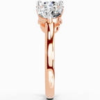 2 Carat Round Three Stone Ring