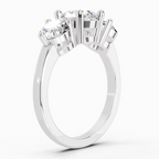 2 Carat Round Three Stone Ring