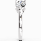 2 Carat Round Three Stone Ring
