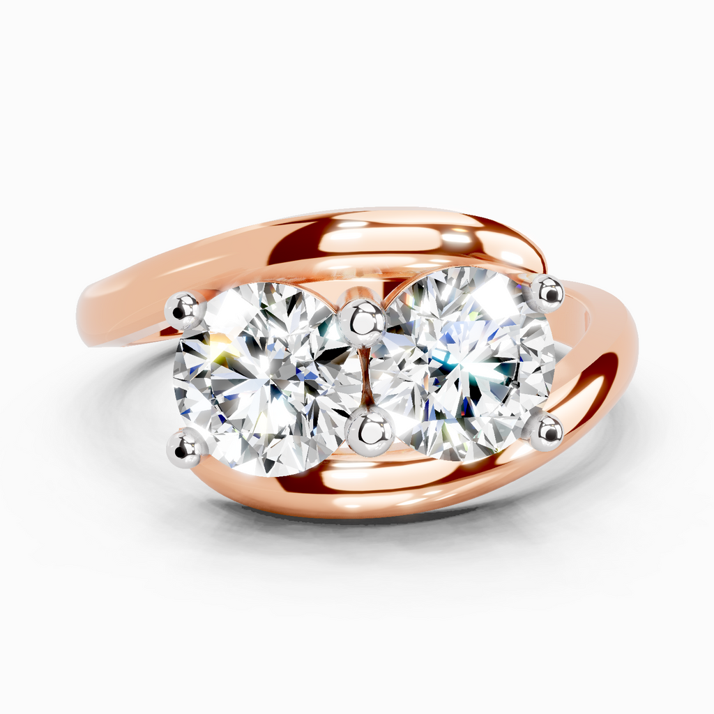 1.5 Carat Round Two Stone Ring