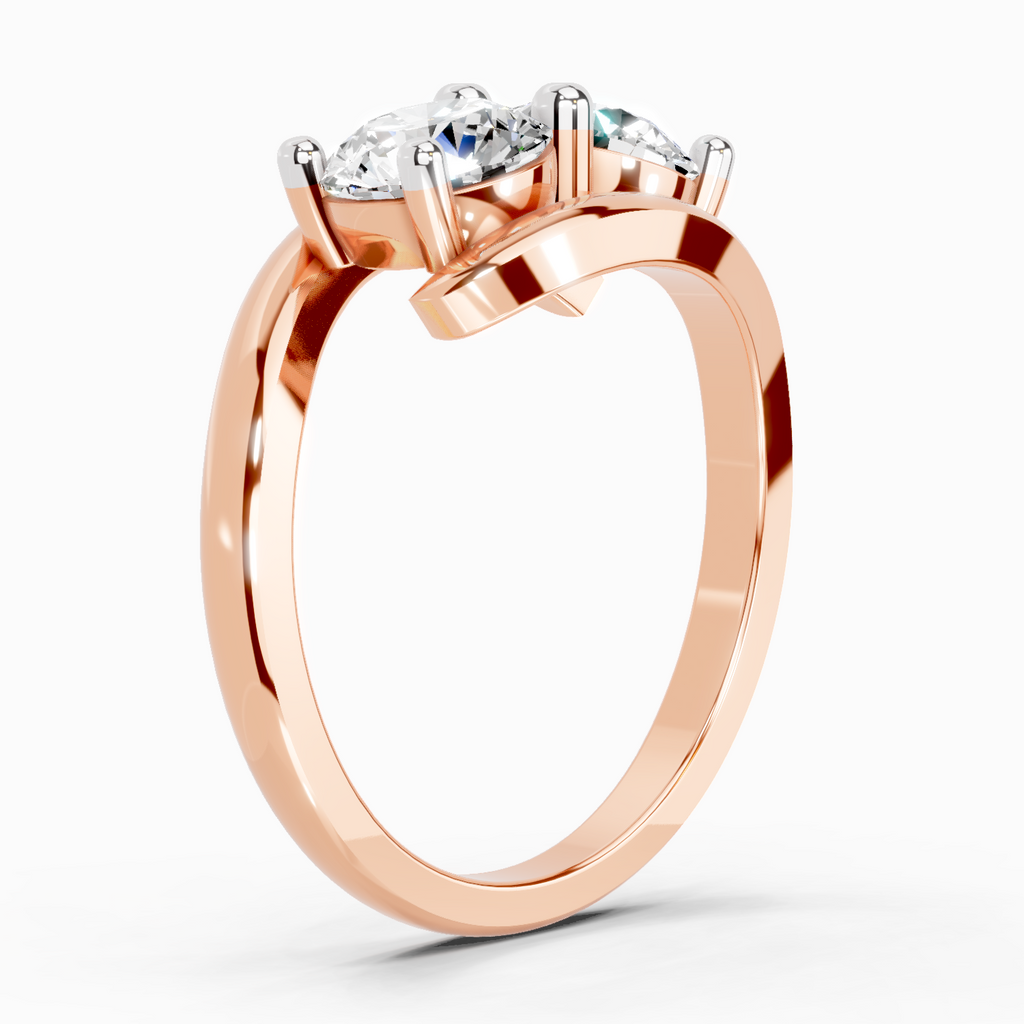 1.5 Carat Round Two Stone Ring