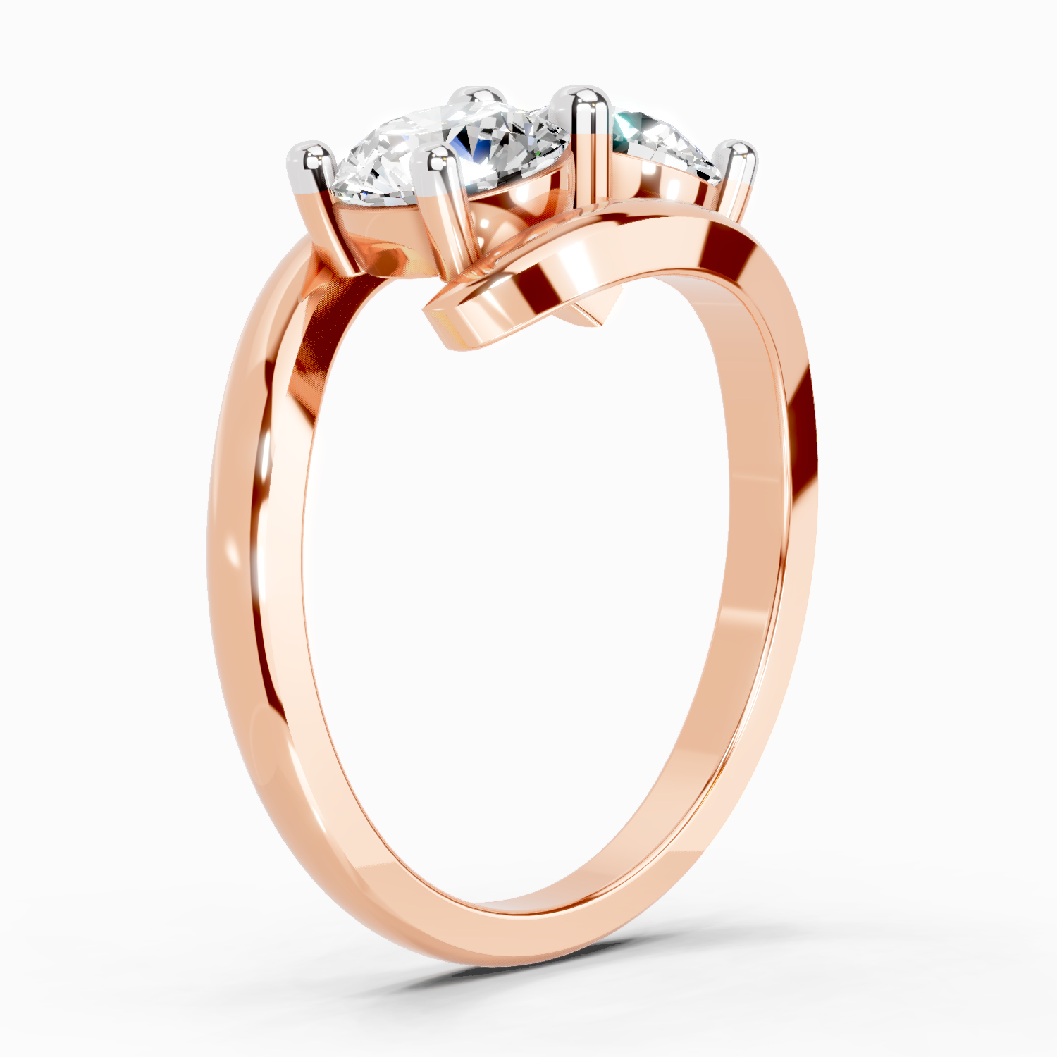 1.5 Carat Round Two Stone Ring