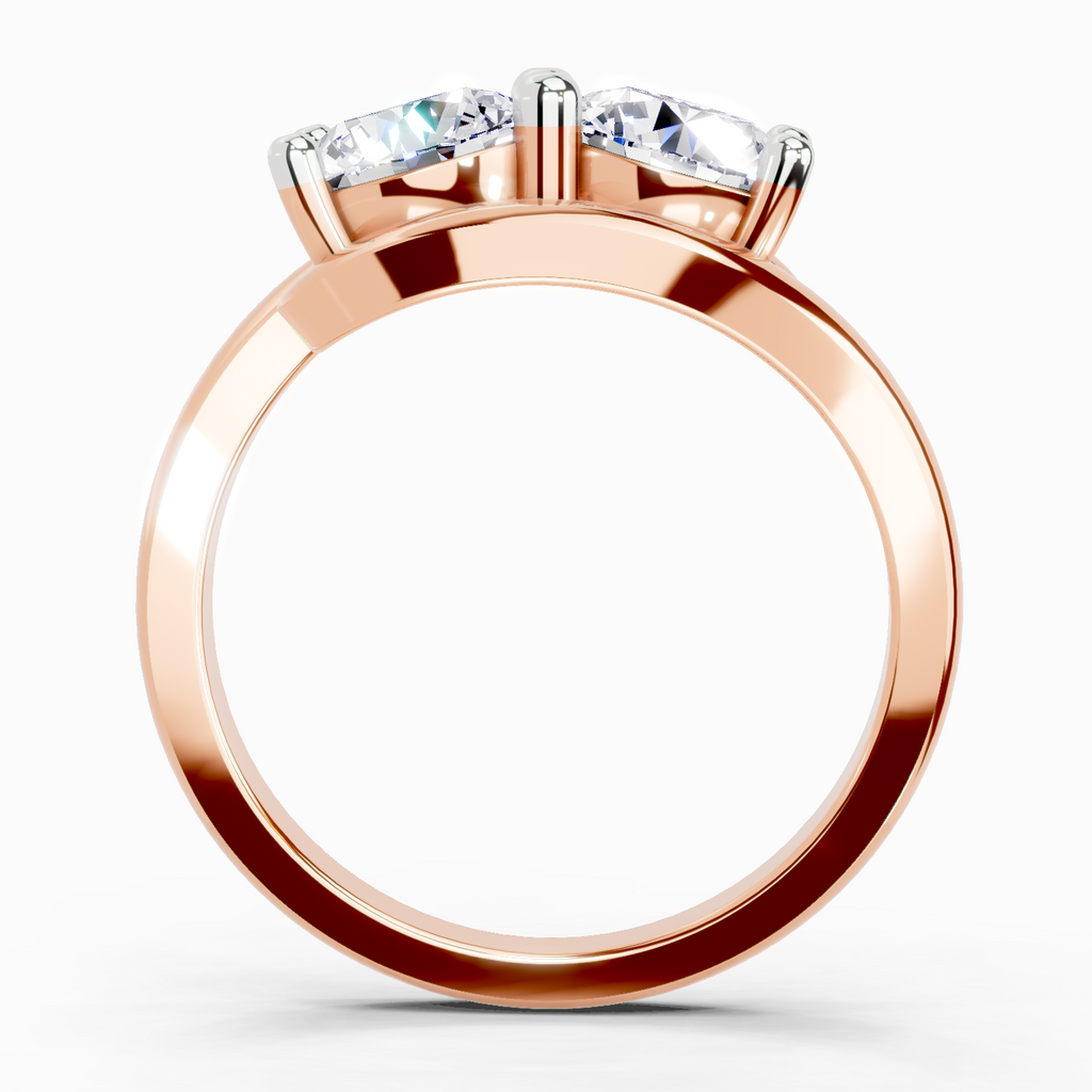 1.5 Carat Round Two Stone Ring