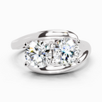1.5 Carat Round Two Stone Ring