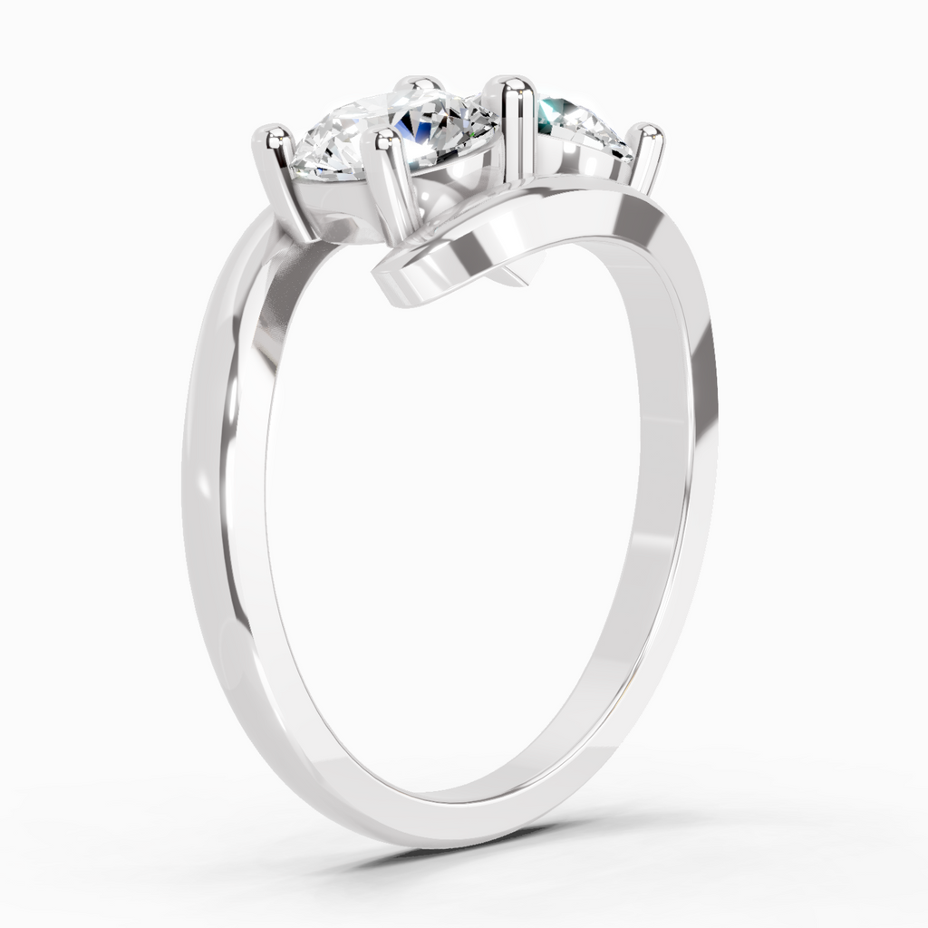 1.5 Carat Round Two Stone Ring
