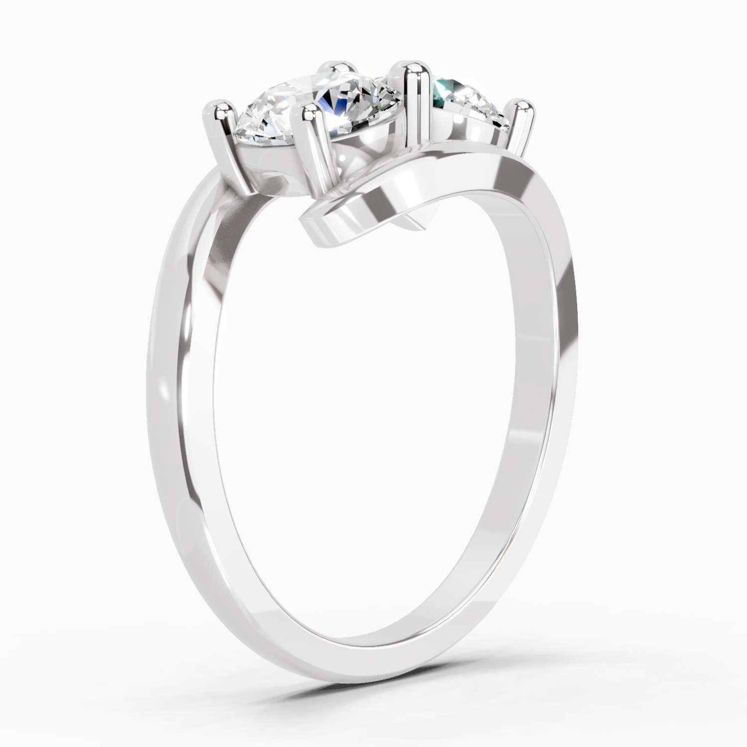 1.5 Carat Round Two Stone Ring