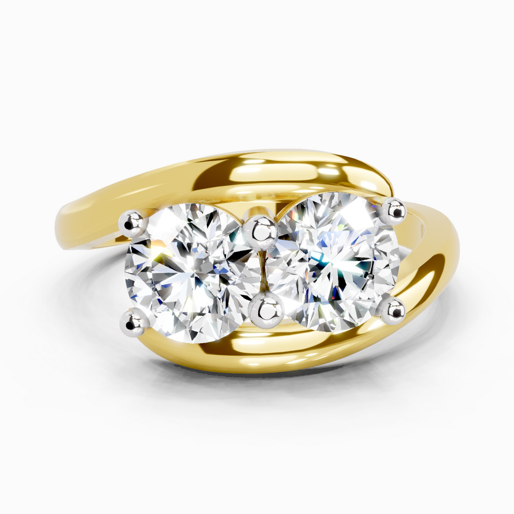 1.5 Carat Round Two Stone Ring