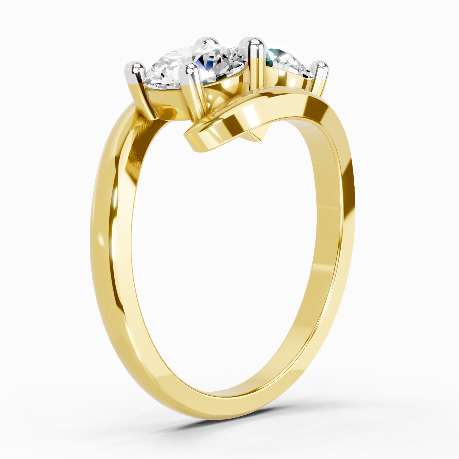 1.5 Carat Round Two Stone Ring
