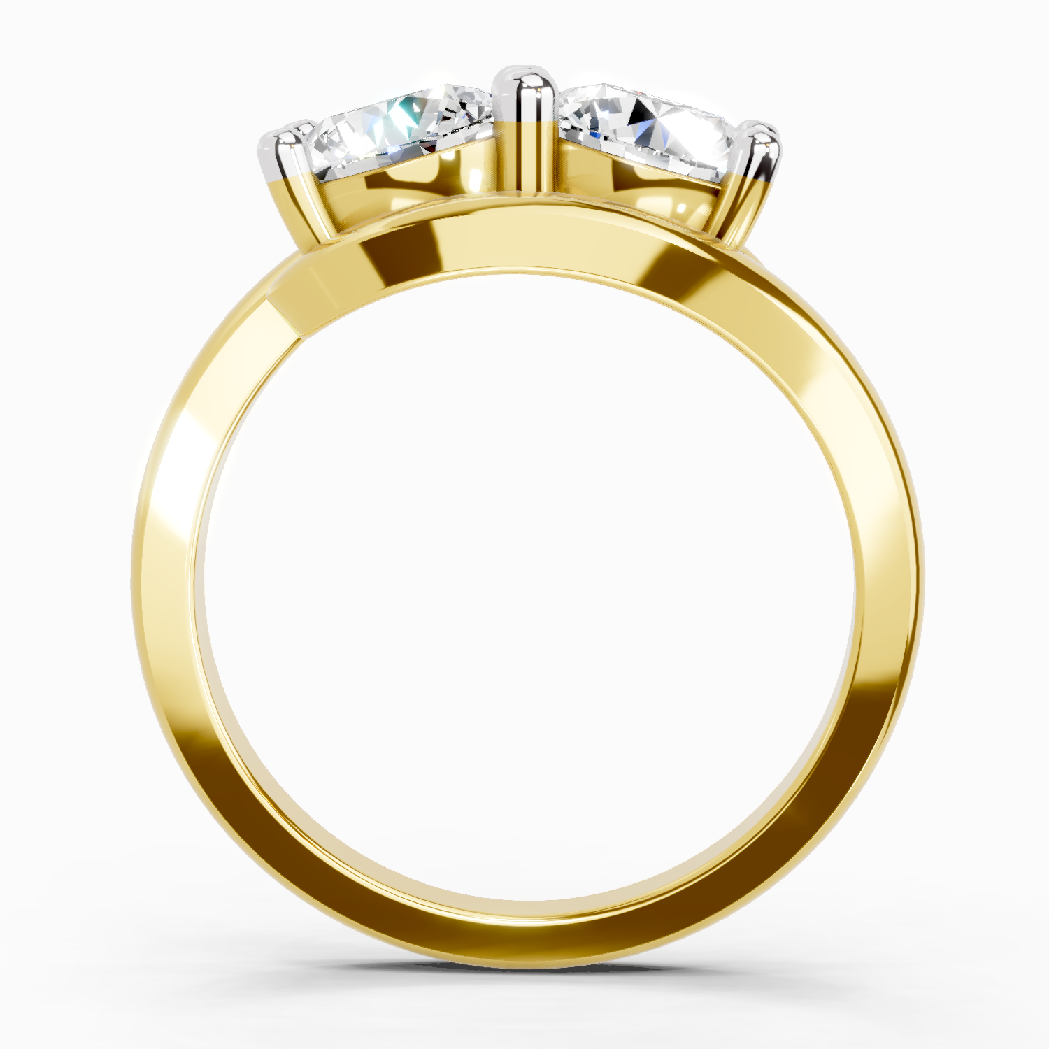 1.5 Carat Round Two Stone Ring