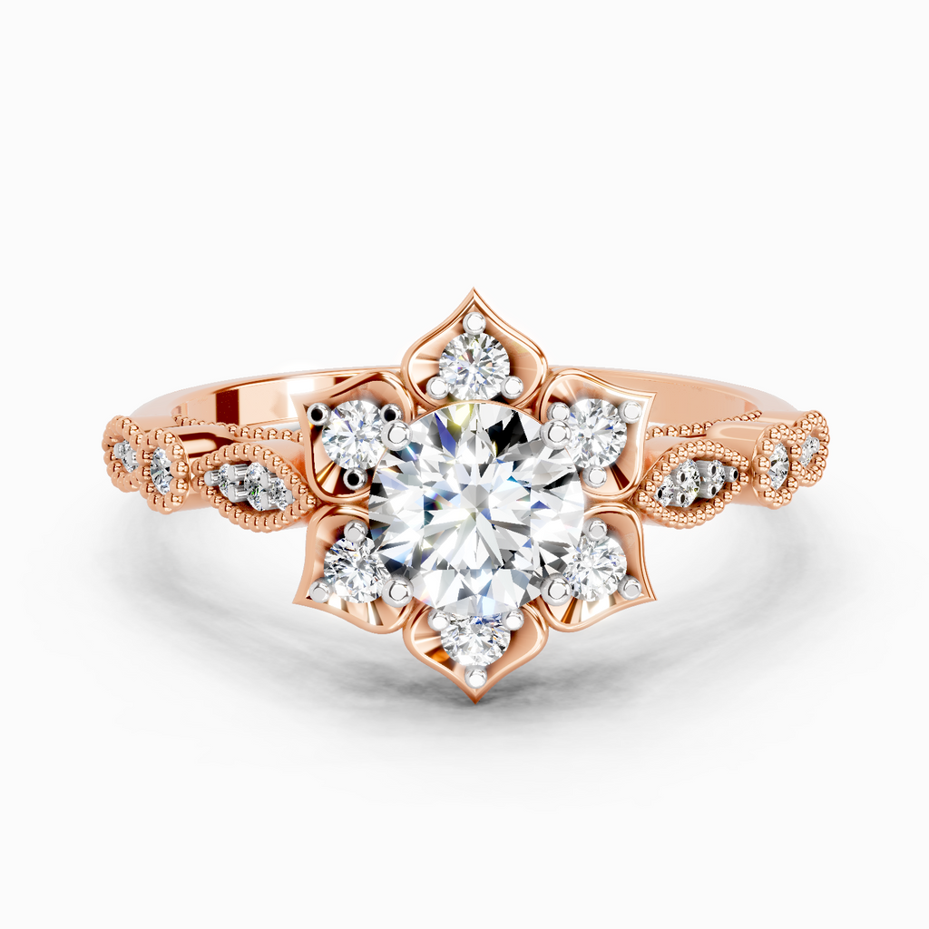 0.72 Carat Snowflower Engagement Ring