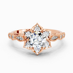 0.72 Carat Snowflower Engagement Ring