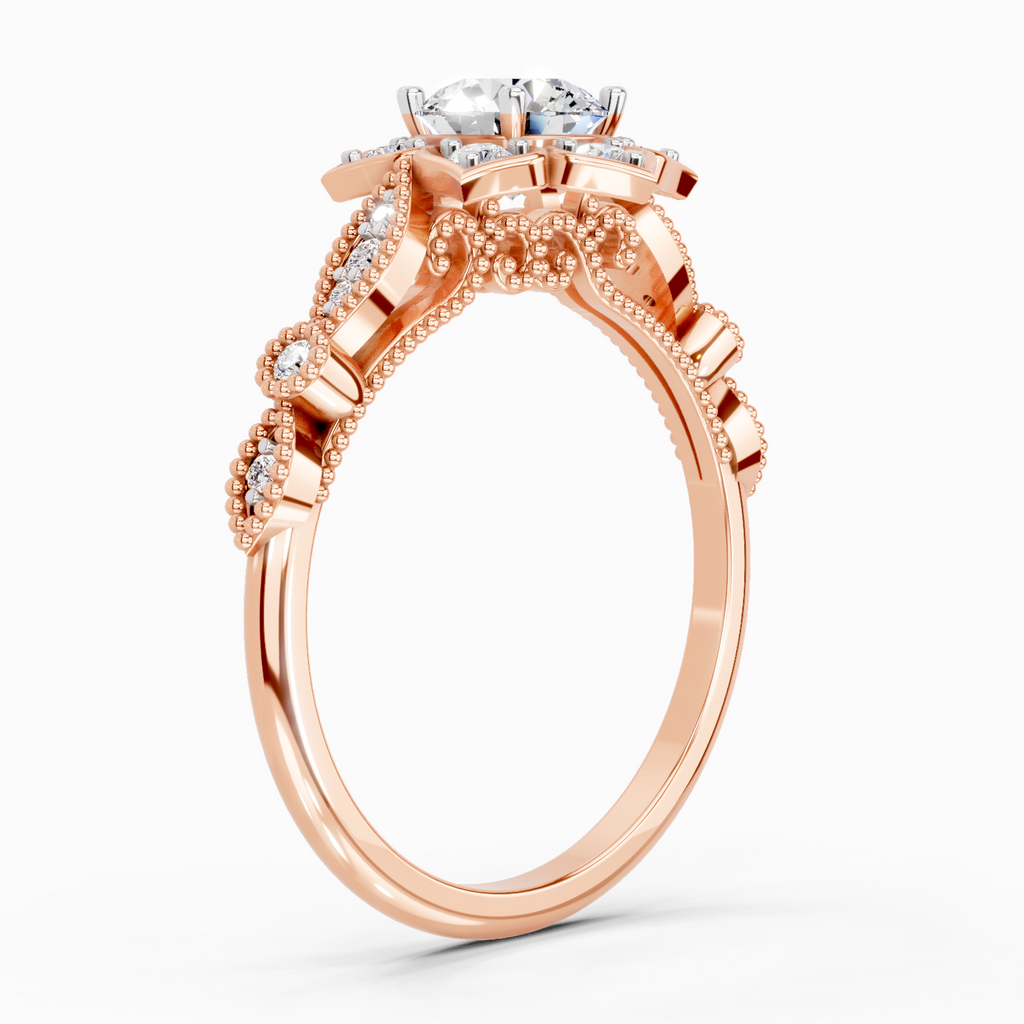 0.72 Carat Snowflower Engagement Ring