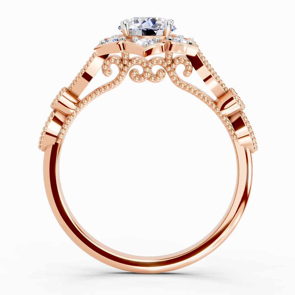 0.72 Carat Snowflower Engagement Ring