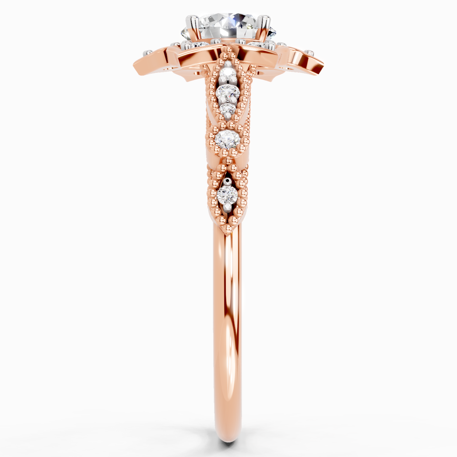 0.72 Carat Snowflower Engagement Ring