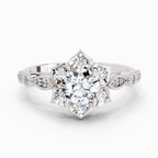 0.72 Carat Snowflower Engagement Ring