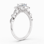 0.72 Carat Snowflower Engagement Ring
