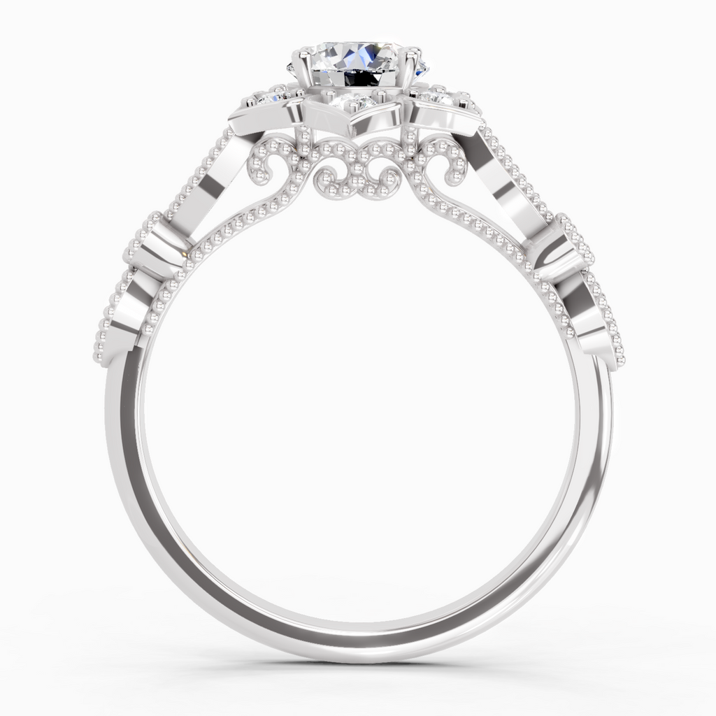0.72 Carat Snowflower Engagement Ring