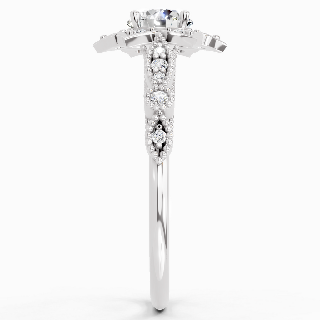 0.72 Carat Snowflower Engagement Ring