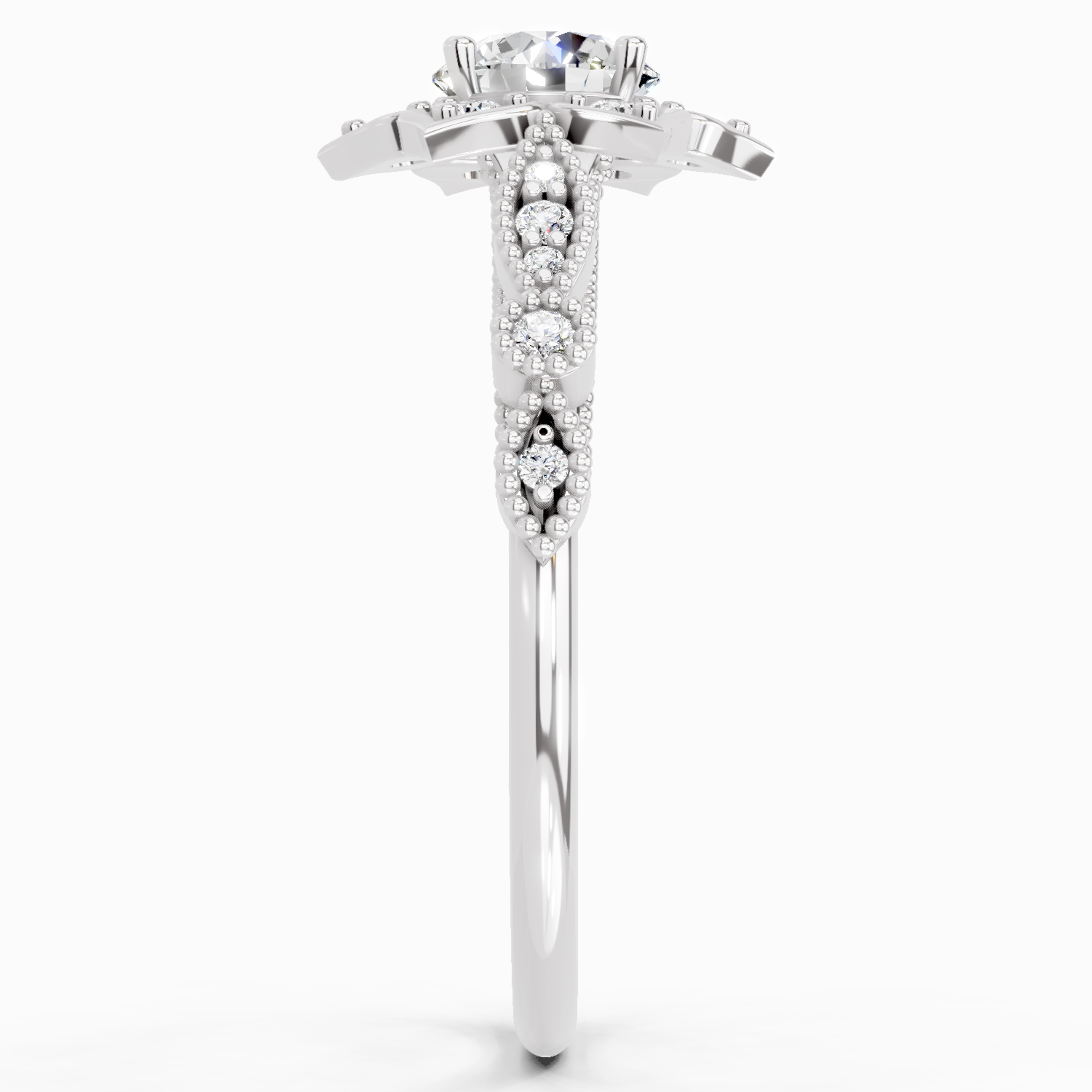 0.72 Carat Snowflower Engagement Ring