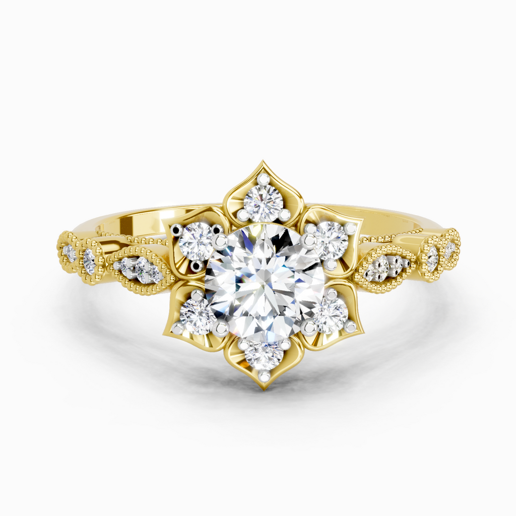 0.72 Carat Snowflower Engagement Ring