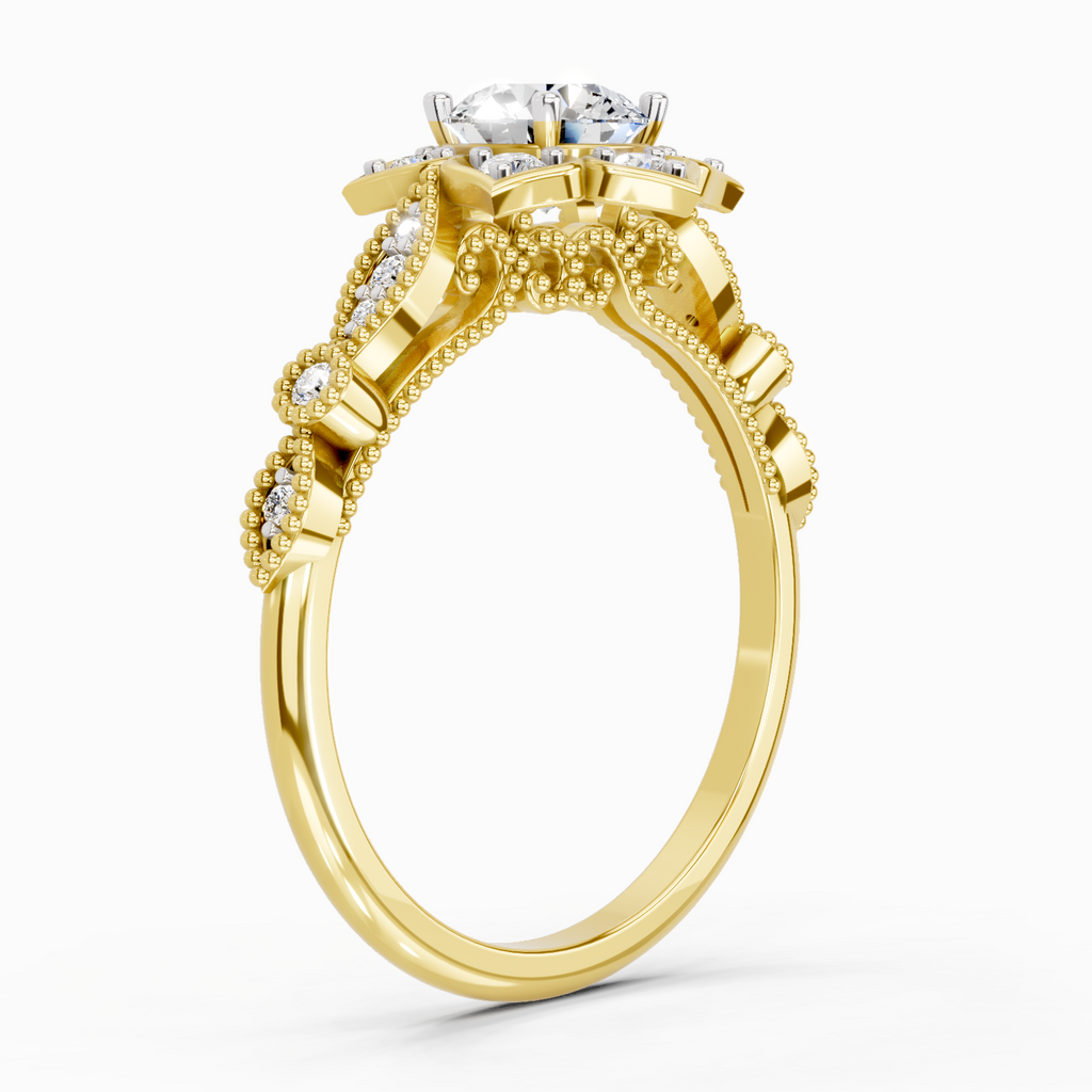 0.72 Carat Snowflower Engagement Ring