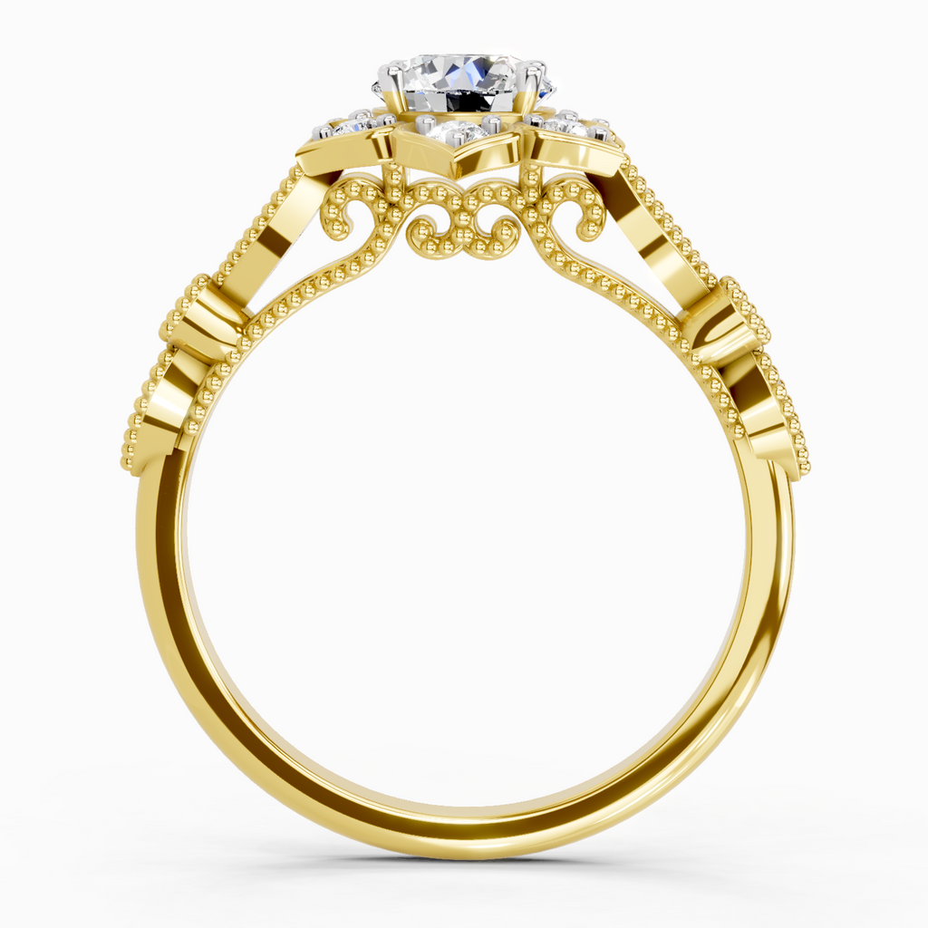 0.72 Carat Snowflower Engagement Ring