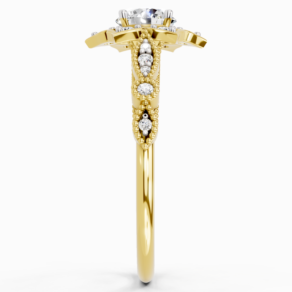 0.72 Carat Snowflower Engagement Ring