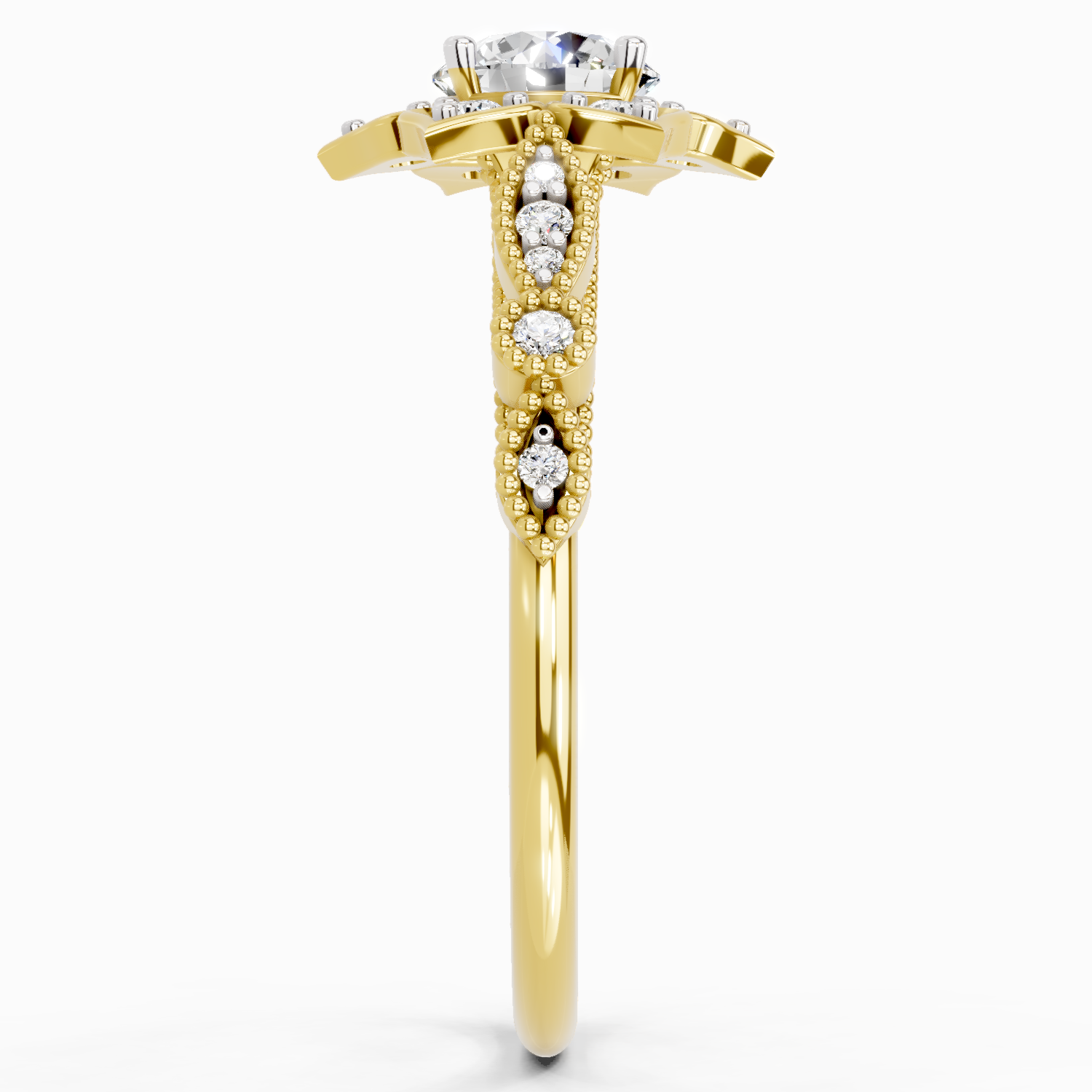 0.72 Carat Snowflower Engagement Ring