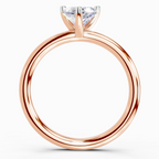 Sparkles 0.23 Ct Heart Solitaire Diamond Ring in 14K Gold