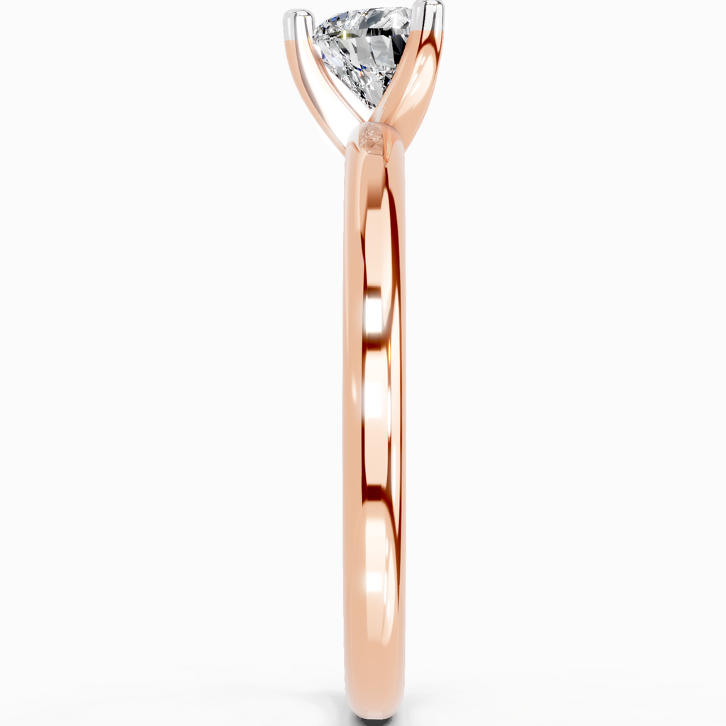 Sparkles 0.23 Ct Heart Solitaire Diamond Ring in 14K Gold
