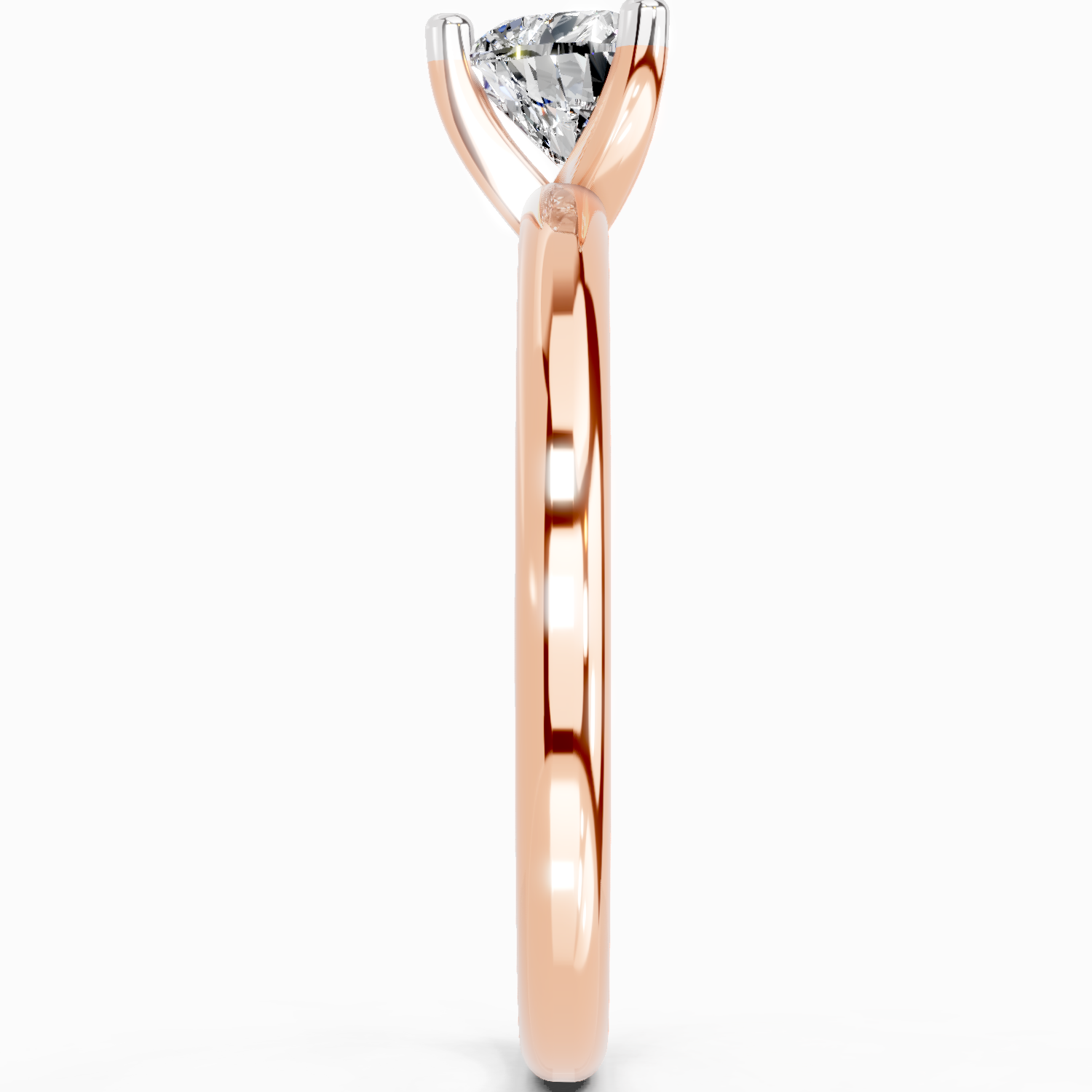 Sparkles 0.23 Ct Heart Solitaire Diamond Ring in 14K Gold